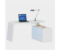 Bürotisch in Weiß Glas modern