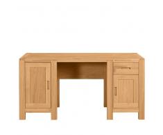 Holz Schreibtisch aus Eiche lackiert 150 cm breit