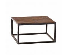 Couchtisch aus Teak Massivholz Stahl