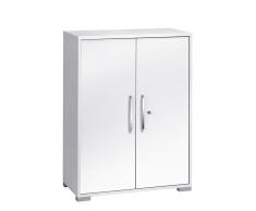 Hochglanz Aktenschrank in Weiß abschließbar