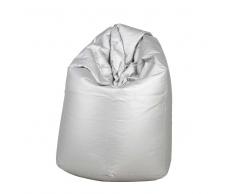 Design Sitzsack in Silber Kunstleder