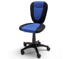 Schreibtischstuhl in Blau-Schwarz Schwarz