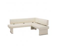 Eckbank in Beige Echtleder