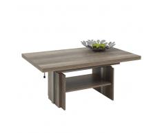 Wohnzimmer Couchtisch ausziehbar und höhenverstellbar Wildeiche