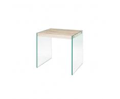 Ablagetisch mit Eiche Dekor Glas