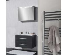 Badezimmermöbel Set in Anthrazit mit Waschtisch (2-teilig)