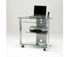 Schreibtisch mit Rollen Glas