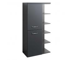 Bad Hochschrank mit Regal Anthrazit