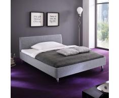 Futonbett in Grau Stoffbezug