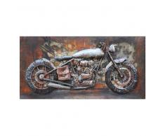 Metall Wandbild im Motorrad Design Bunt