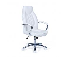 Bürostuhl in Weiß Wippmechanik