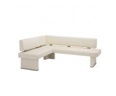 Esstisch Eckbank in Beige Leder