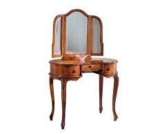 Frisiertisch mit Nussbaum furniert Barock Design