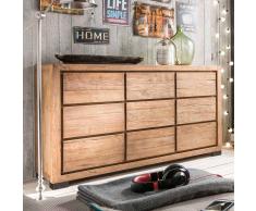Sideboard aus Teak Recyclingholz Schubladen