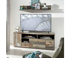TV Board in Grau Treibholz Dekor Shabby Chic