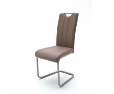 Schwingstuhl in Hellbraun Kunstleder Esszimmer (4er Set)