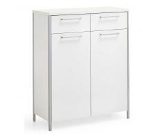 Flur Schuhschrank in Weiß 85 cm breit