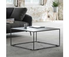 Quadratischer Couchtisch in Anthrazit Stahl