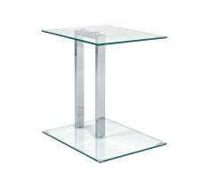 Glas Ablagetisch aus Sicherheitsglas Stahl