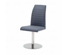 Design Drehstuhl für Esszimmer Grau Kunstleder (2er Set)