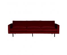 Couch im Retro Design Rot Samt