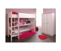 Kinderzimmermöbel Set und Hochbett und Schrank Weiß (2-teilig)