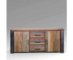 Wohnzimmer Sideboard aus Teak Recyclingholz Loft Design