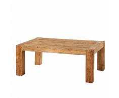 Wohnzimmer Couchtisch aus Teak Recyclingholz Landhaus rustikal