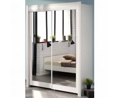 Schwebetürenschrank in Weiß Spiegeltüren