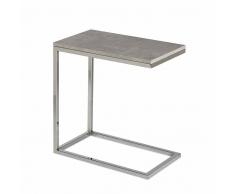 Ablagetisch in Grau Beton Optik Stahl