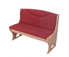 Truhenbank in Orange und Buche 120 cm