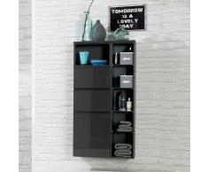 Badschrank in Anthrazit Hochglanz hängend