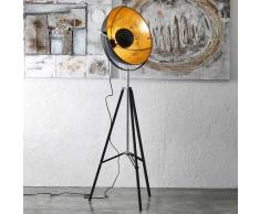 Stehleuchte im Studio Look Schwarz und Goldfarben