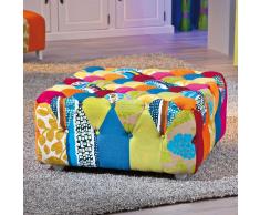 Hocker im Patchwork Design Stoff