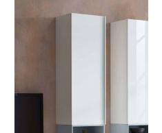 Wohnzimmer Hängeschrank in Weiß Glas beschichtet 100 cm hoch