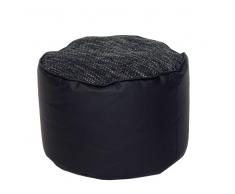 Hocker in Schwarz Stoff