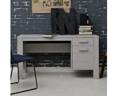 Jugendzimmer Schreibtisch in Grau Kiefer Massivholz
