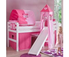 Prinzessin Hochbett aus Buche Massivholz Rutsche