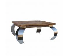 Opiumtisch aus Teak Massivholz Edelstahl