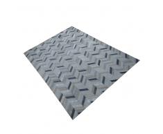 Teppich in Grau Silber Webstoff