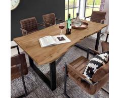 Design Esstisch mit Baumkante Akazie massiv