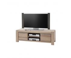TV Lowboard aus Wildeiche Massivholz Weiß geölt