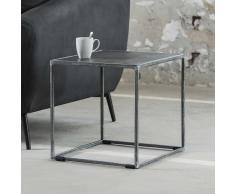 Design Beistelltisch in Anthrazit Stahl