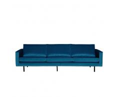 Sofa in Blau Samt Retro Style