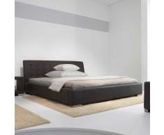Bett mit Kunstlederbezug