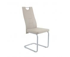 Freischwinger Set in Chappuccino Griff (4er Set)