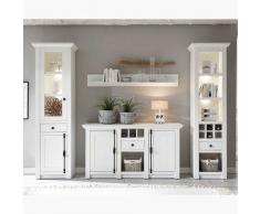 Wohnwand im Landhaus Design mit Sideboard (4-teilig)
