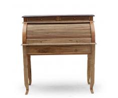 Sekretär aus Teak Massivholz mit Rollade