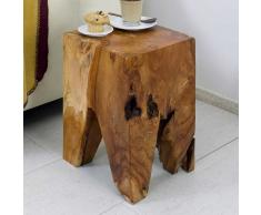 Hocker aus Teak Massivholz ungewöhnlich