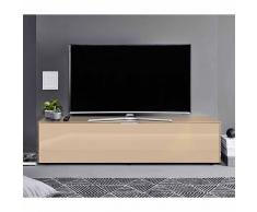 TV Board in Beige Glas schalldurchlässig